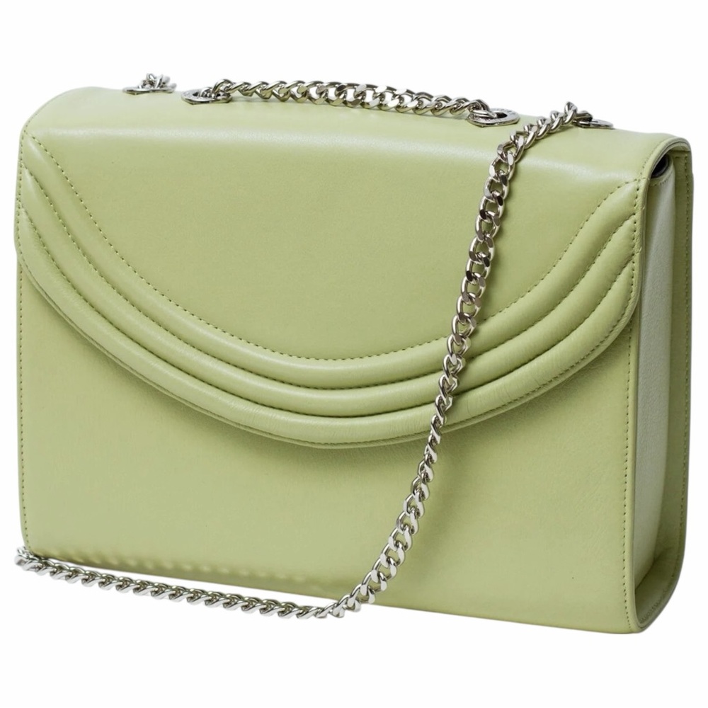 NWT Lauren Cecchi “Honeydew Mezzo” Chain Strap Leather Flap Shoulder Bag